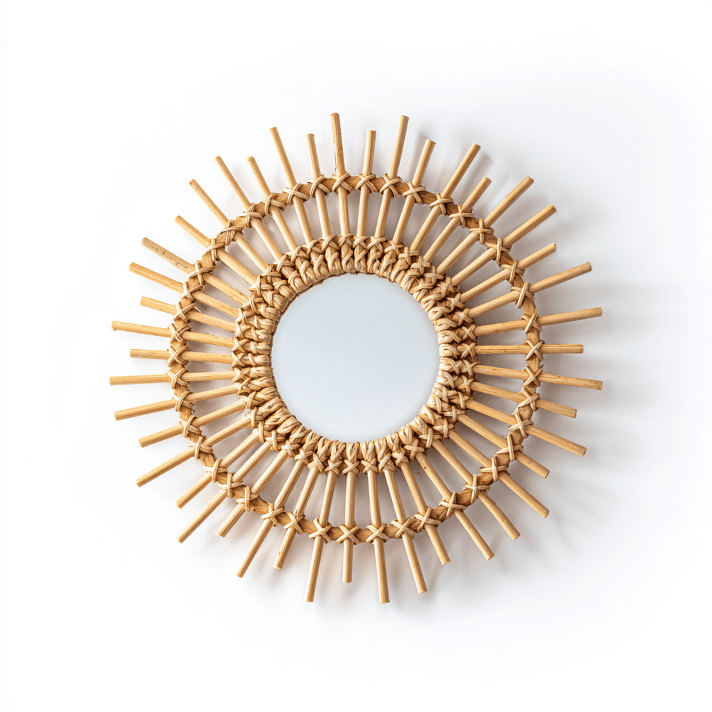 Bali Rattan Sunburst Mirror