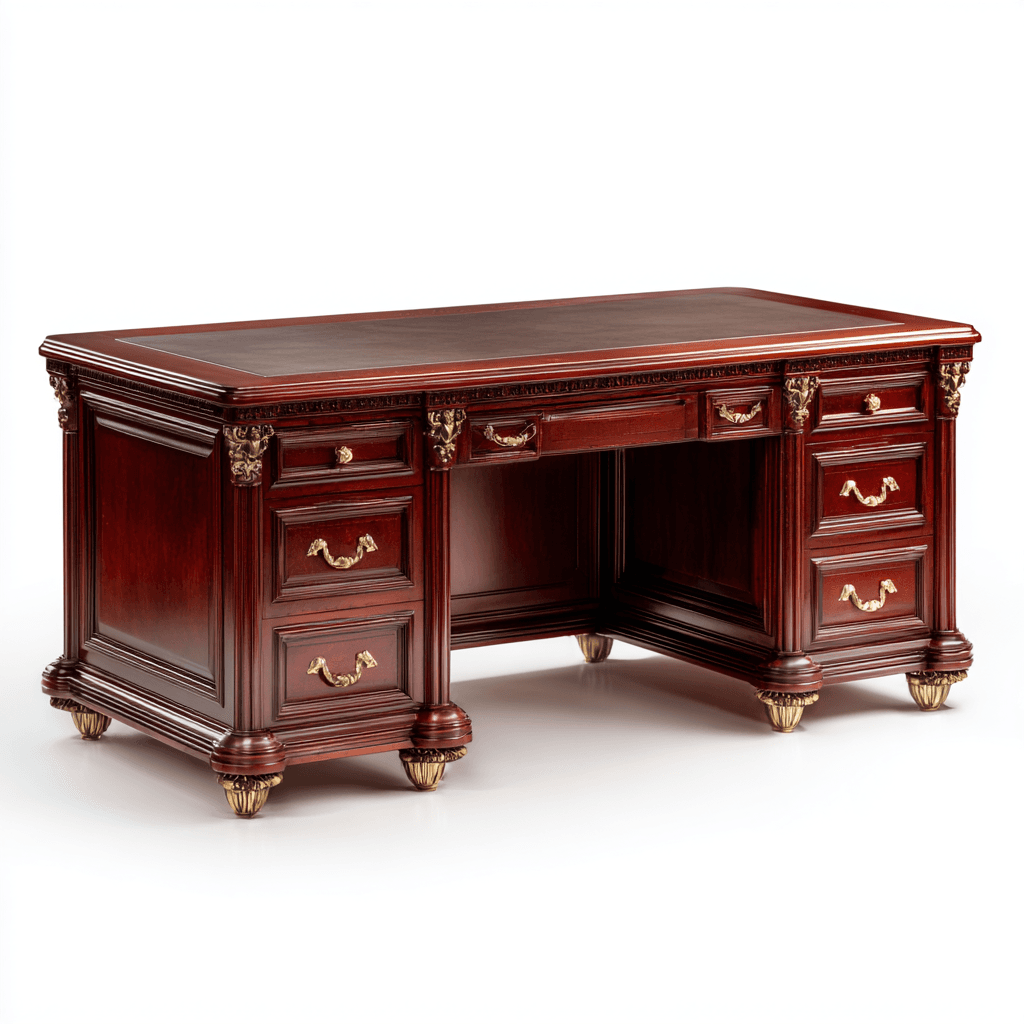 Windsor Mahogany Executive Desk
