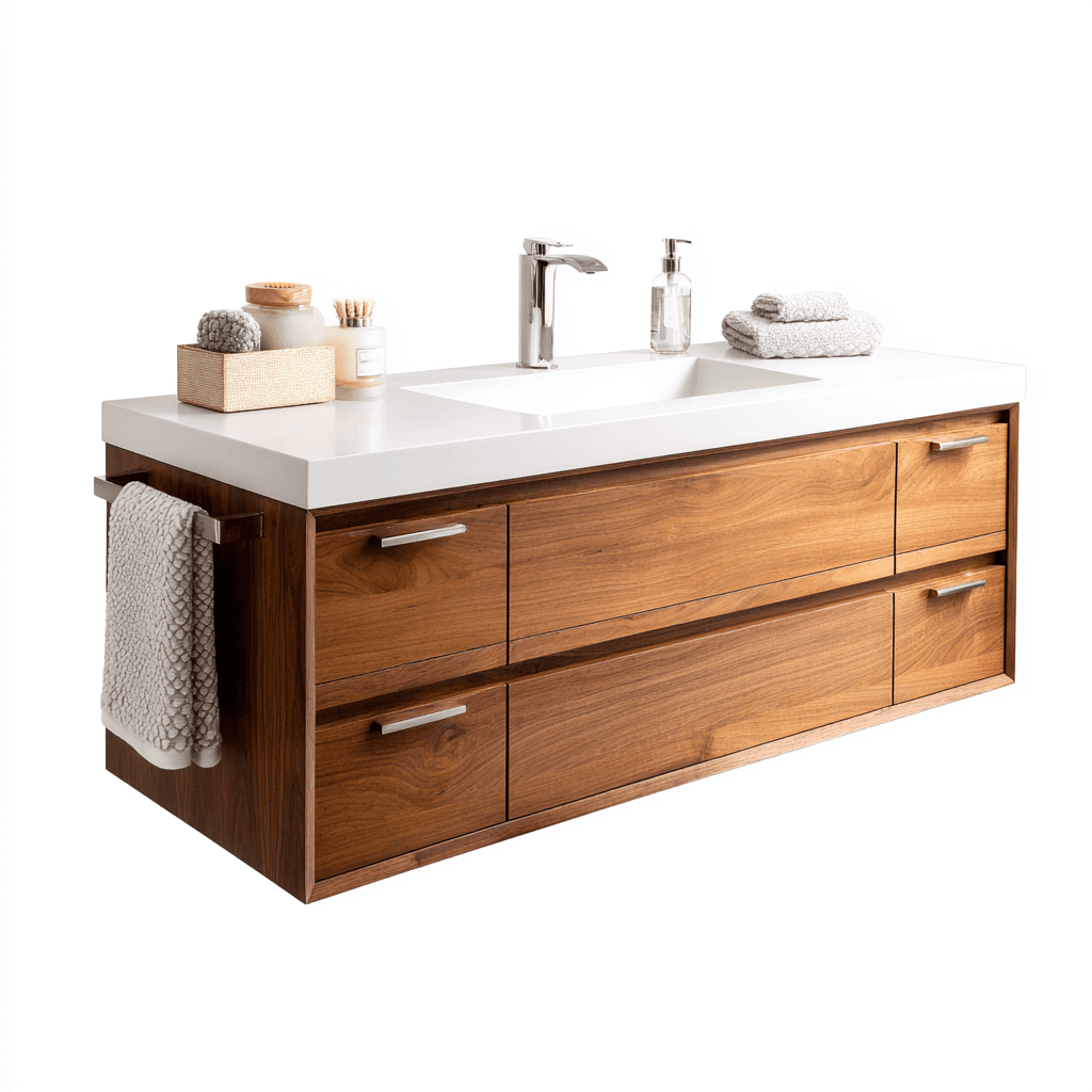 Malibu Floating Walnut Vanity