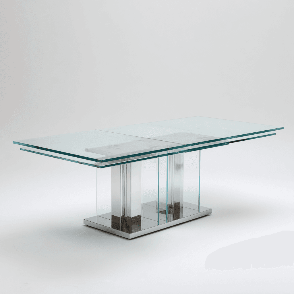 Prism Glass Extension Dining Table