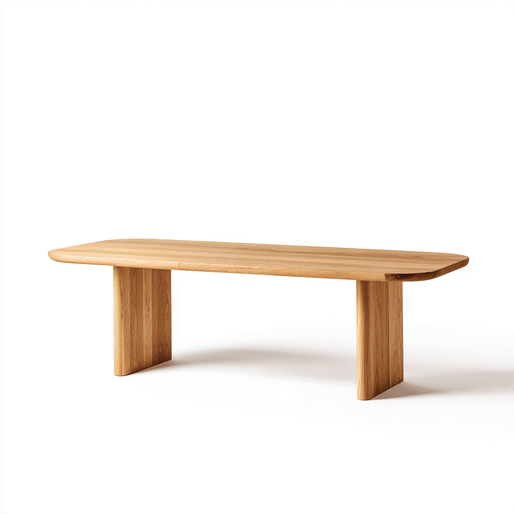 Zen White Oak Dining Table